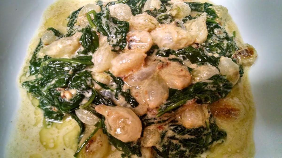 Creamed Spinach & Pearl Onions Just A Pinch Recipes