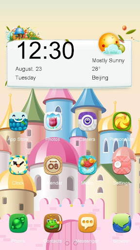 Princess Castle Launcher Theme