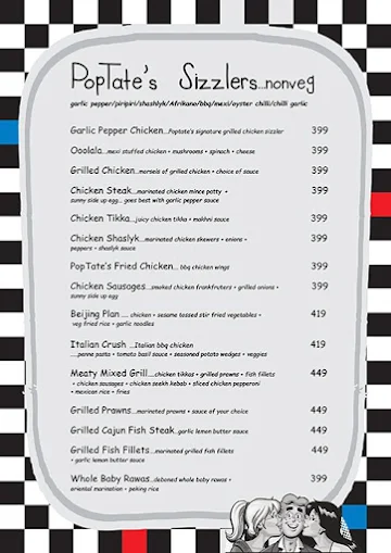 Poptates Kakade menu 