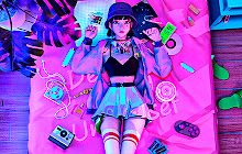 Neon Anime Retrowave Wallpapers New Tab small promo image