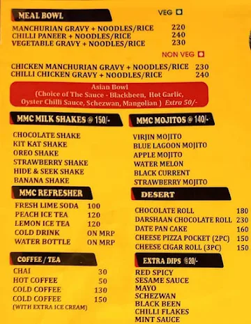 Momo Magic Cafe menu 