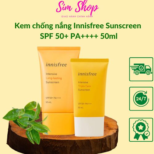 Kem Chống Nắng Innisfree Sunscreen Spf 50+ Pa++++ Simshop20 Dưỡng Trắng Chống Nhăn Chống Thấm Nước 50 Ml