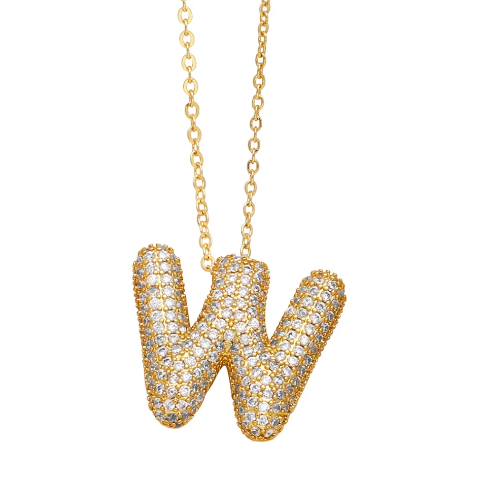 26 Engelse letter ketting voor dames, ingelegde zirkonia, een elegant en gepersonaliseerd cadeau. Toon je unieke stijl en liefde.