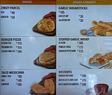 Domino's Pizza menu 