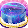 Galaxy Mirror Glaze Cake  icon