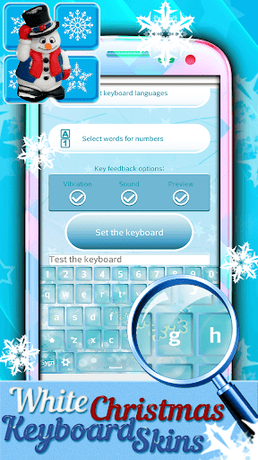 White Christmas Keyboard Skins