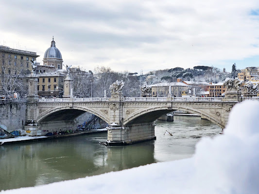 Ponte Romano innevato  di Matteo Arcangeli