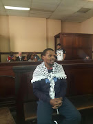 Former Wits SRC president Mcebo Dlamini appearing in the Johannesburg Magistrates court.