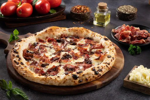 Naples - Bacon Mushroom With Truffle Oil Pizza