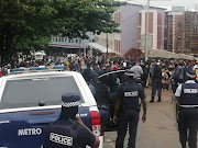 Metro police were deployed to the Steve Biko campus on Wednesday as protests over registration erupted. A spokesperson said 5,000 people had stormed the campus.

















  