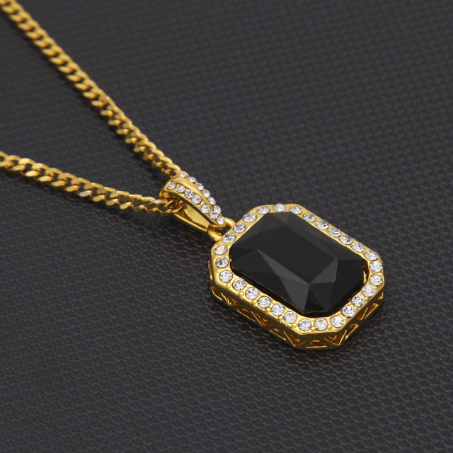Hip-hop men's gem necklace