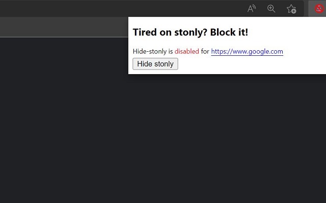 Hide Stonly chrome extension