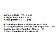 Healthy Gaon menu 1