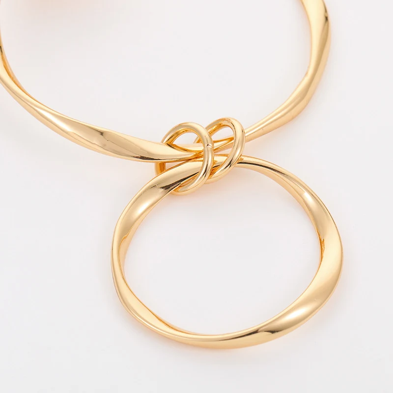 Title 2, Womens exaggerated metal grain gold-plated ear...