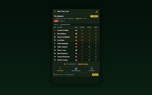Golf Tour Live — PGA Scores & Schedule screenshot 1
