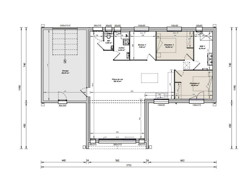  Vente Terrain + Maison - Terrain : 375m² - Maison : 98m² à Mouilleron-le-Captif (85000) 