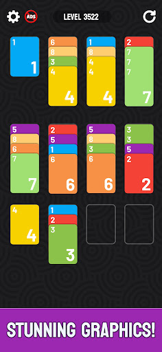 Screenshot Card Color Sort Puzzle: Merge