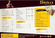 Sirka Restaurant menu 1