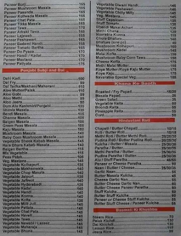 Navaratna Pure Veg Restaurant menu 