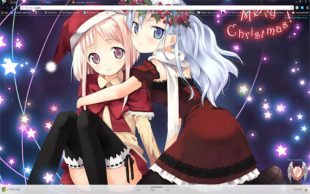 anime christmas girl wallpaper