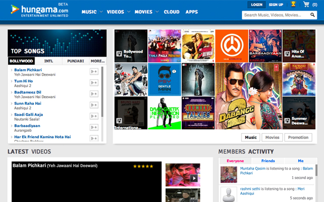 Hungama.com chrome extension