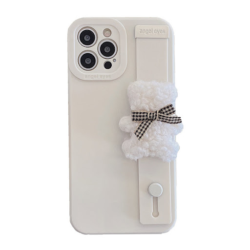 Title 3, Cute Cartoon Plush Bear Mobile Phone Case prote...