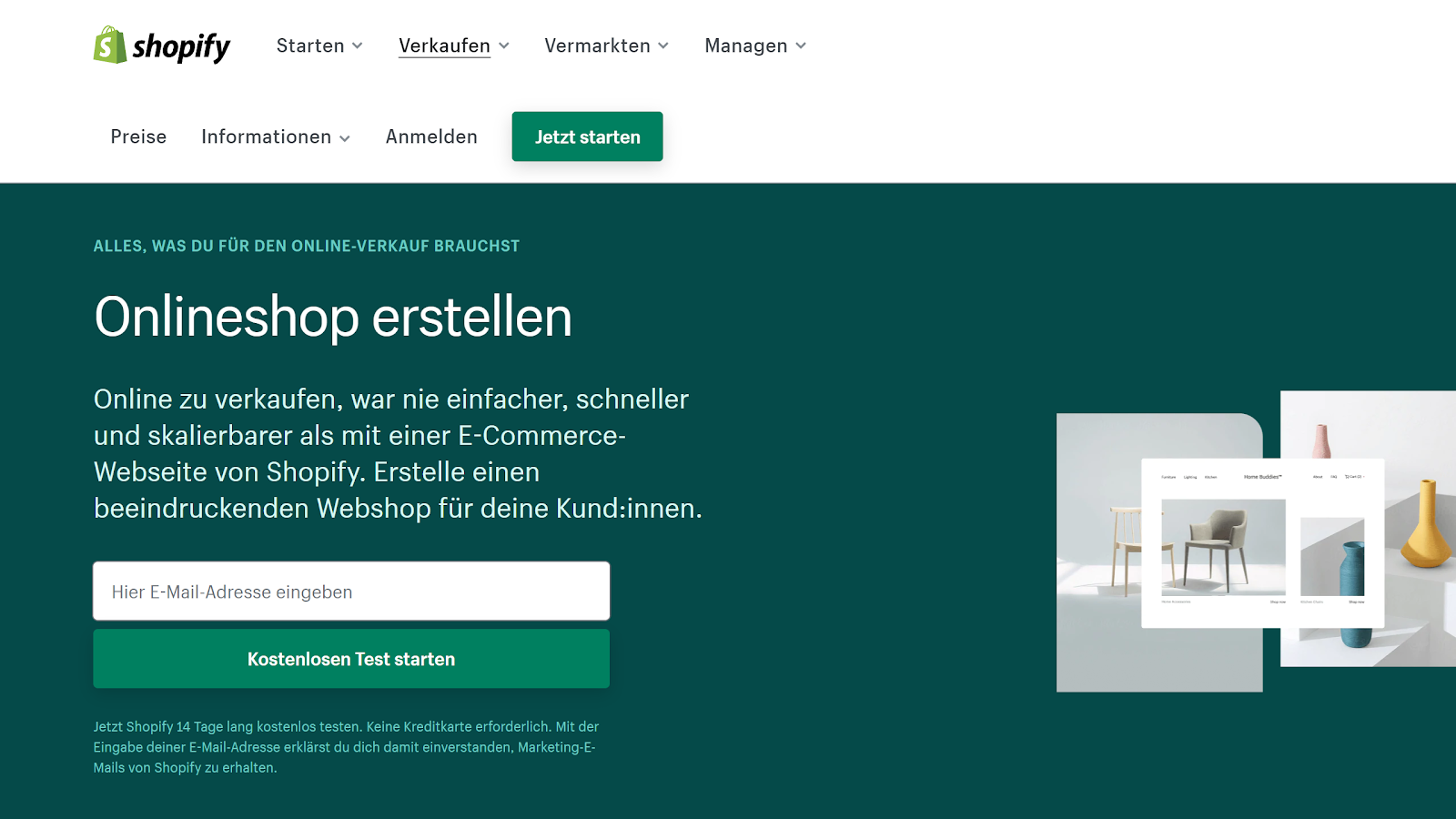 Shopify Kosten Gebühren Shop erstellen