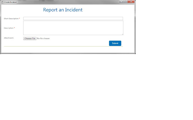 Create Incidents chrome extension