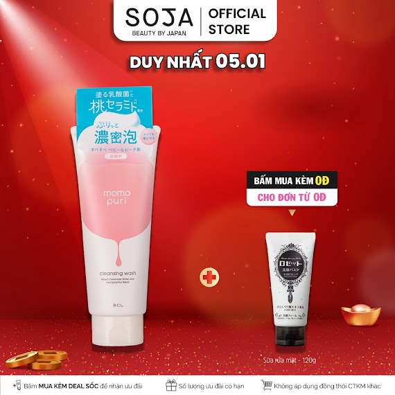 [Mã Bmlt35 Giảm Đến 35K Đơn 99K] Sữa Rửa Mặt Và Tẩy Trang Làm Sạch Da Bcl Momopuri Moist Cleansing Wash 150Ml