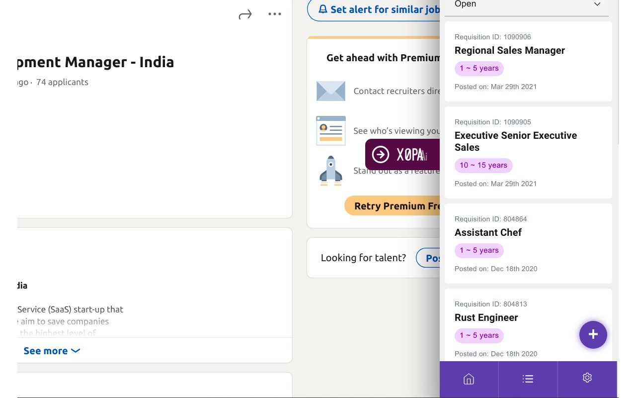 X0PA Recruiter Extension for LinkedIn Preview image 2