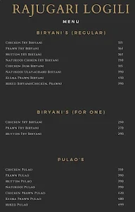 Rajugari Logili menu 3