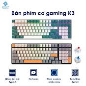 Bàn Phím Cơ Gaming K3 Red Switch Led 10 Chế Độ Hot - Swap Dành Cho Laptop , Pc , Macbook