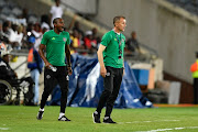 Orlando Pirates assistant coach Rulani Mokwena and head coach Milutin Sredojevic during the CAF Champions League match between Orlando Pirates and Horoya at Orlando Stadium on January 18, 2019 in Johannesburg, South Africa. 