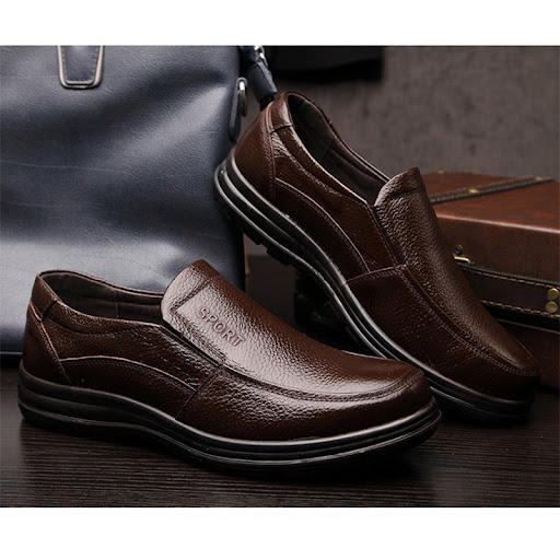 Title 6, Middle-aged and elderly mens leather top layer...
