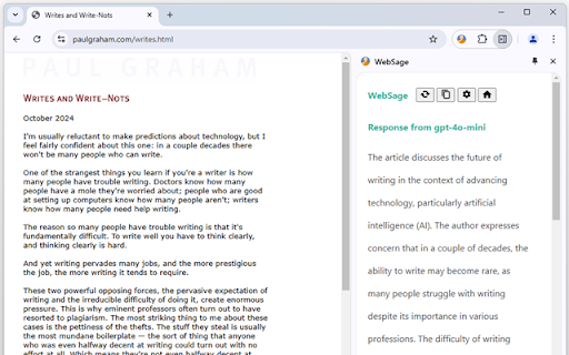 WebSage - AI Browser Extension