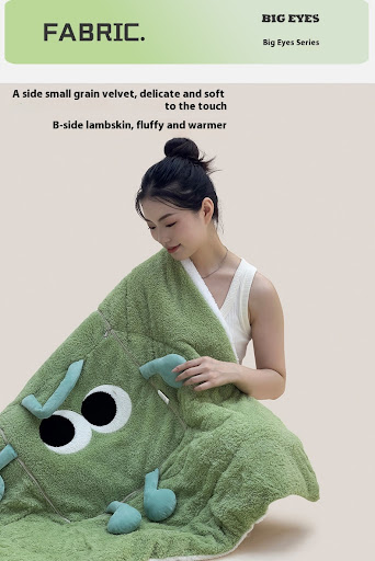Title 1, Hand-carrying Thickened Fleece-lined Big Eyes P...