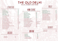 The Old Delhi menu 1