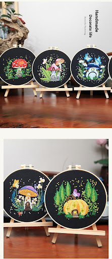 Title 1, Cartoon Creative Embroidery DIY Material Packag...