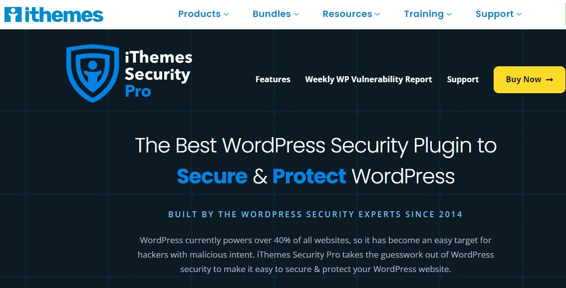 Página inicial do iThemes Security