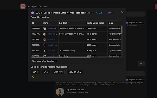 ESUIT | Group Members Extractor for Facebook™