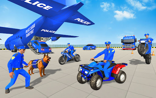 Police Cargo Truck Parking 3D