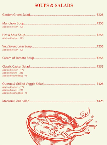 Msai Mara menu 