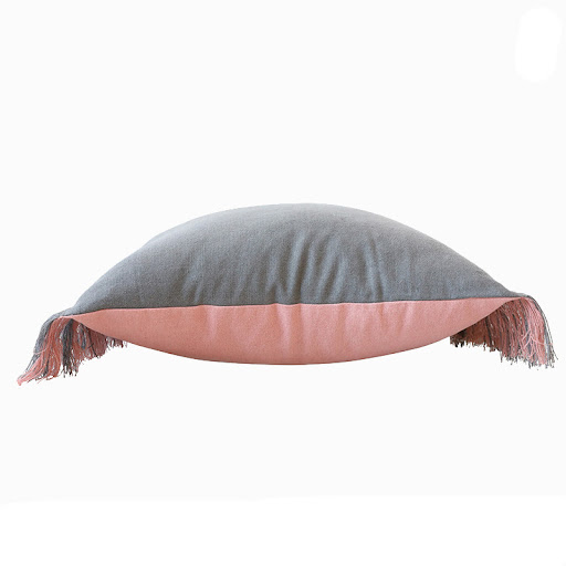 Title 4, Fashionable solid color cushion with contrast a...