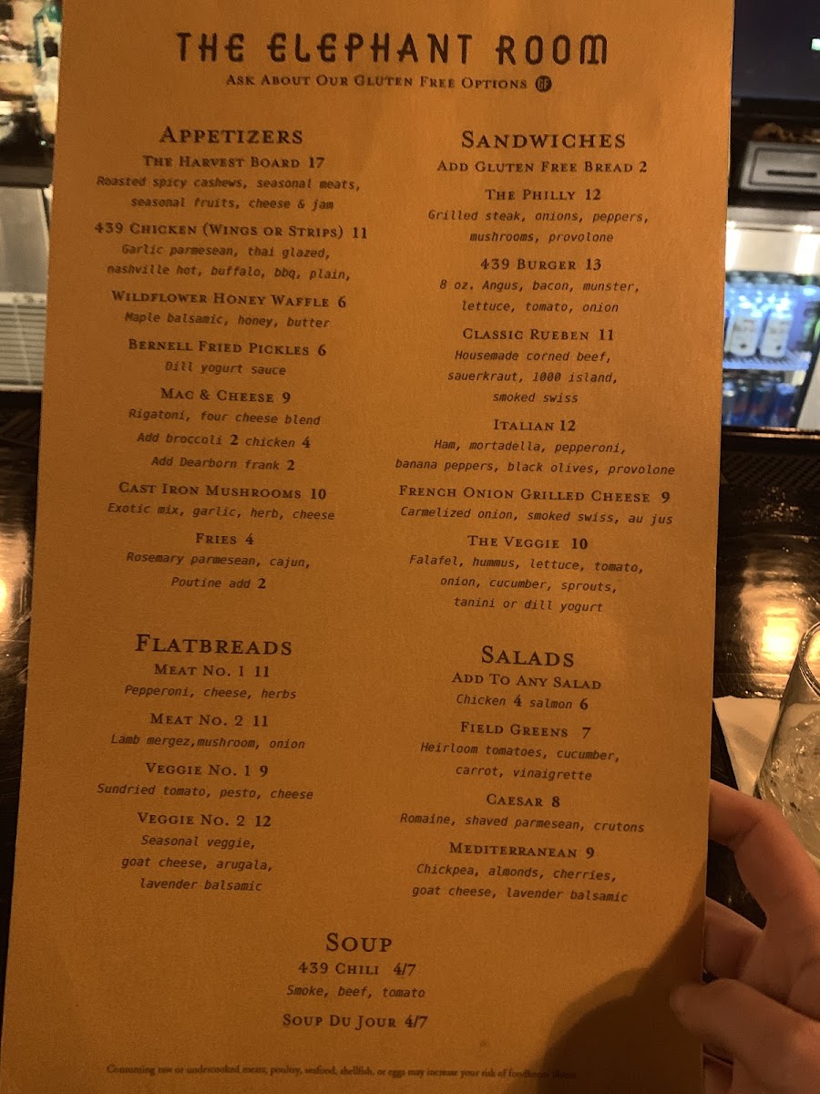 Menu February 2019