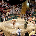 Ryogoku Kokugikan sumo ring in Tokyo in Tokyo, Japan 