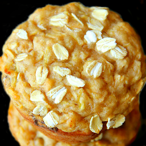 Apple Raisin Oat Muffins Whole Grain Baking Recipe