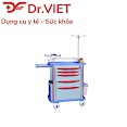 Tủ Xe Đẩy Dụng Cụ Cấp Cứu Tajermy Tjm - Tc02 Bao Gồm 2 Ngăn Kéo Nhỏ, 2 Ngăn Kéo Trung Và 1 Hộc Tủ Lớn.