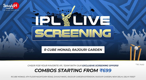 RR vs MI IPL 2024 LIVE SCREENING @SMAAASH - RAJOURI GARDEN