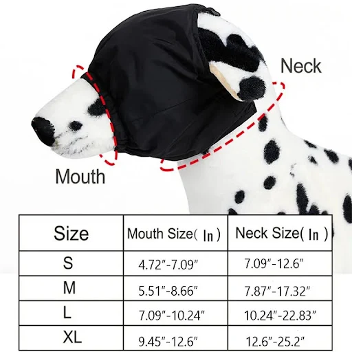 Dog Calming Cap Eye Mask Nylon Shading Pet Anxiety Mask Muzzle Dog Blindfold for Grooming Anti Car Pet Accessories