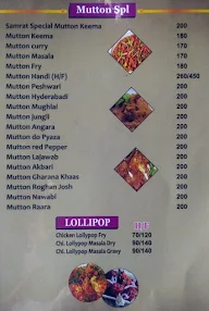 Hotel Samrat menu 5